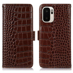 For OnePlus Ace 6 Ultra 5G Case RFID Blocking Wallet Crocodile Texture Genuine Cow Leather Phone Cover