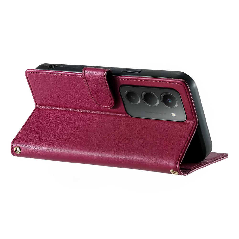 Xiaomi Redmi 15 4G (EU) (171mm) / 15 5G (EU) (171mm) etui med sødt kattemønster, PU-læder og pungfunktion samt håndledsrem