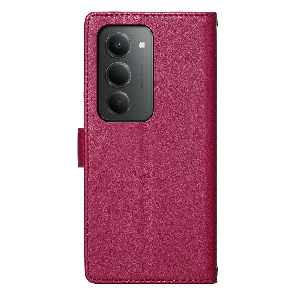 Xiaomi Redmi 15 4G (EU) (171mm) / 15 5G (EU) (171mm) etui med sødt kattemønster, PU-læder og pungfunktion samt håndledsrem