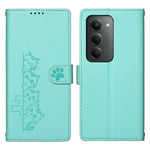 Xiaomi Redmi 15 4G (EU) (171mm) / 15 5G (EU) (171mm) etui med sødt kattemønster, PU-læder og pungfunktion samt håndledsrem