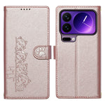 For Xiaomi 17 Pro Case Adorable Cat Pattern PU Leather Wallet Phone Cover with Wrist Strap