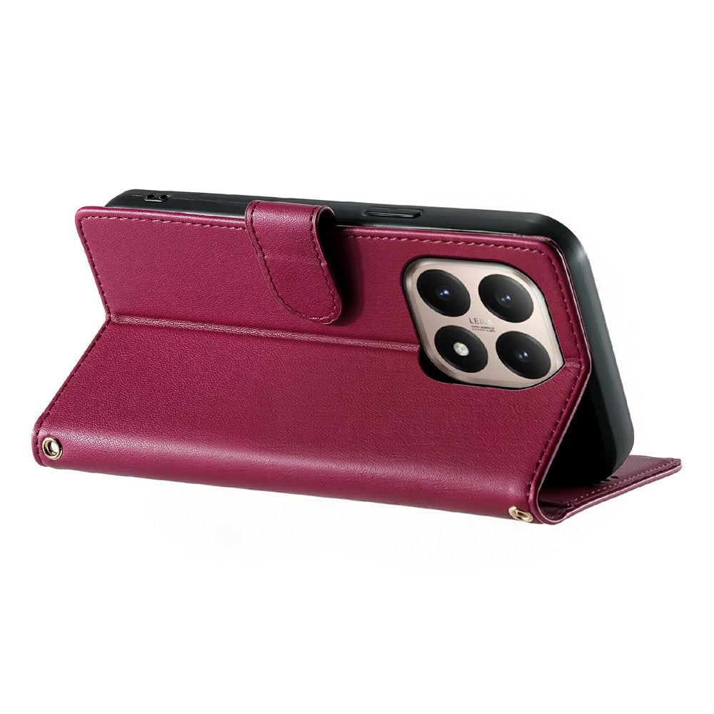 For Xiaomi 15T Case Adorable Cat Pattern PU Leather Wallet Phone Cover with Wrist Strap