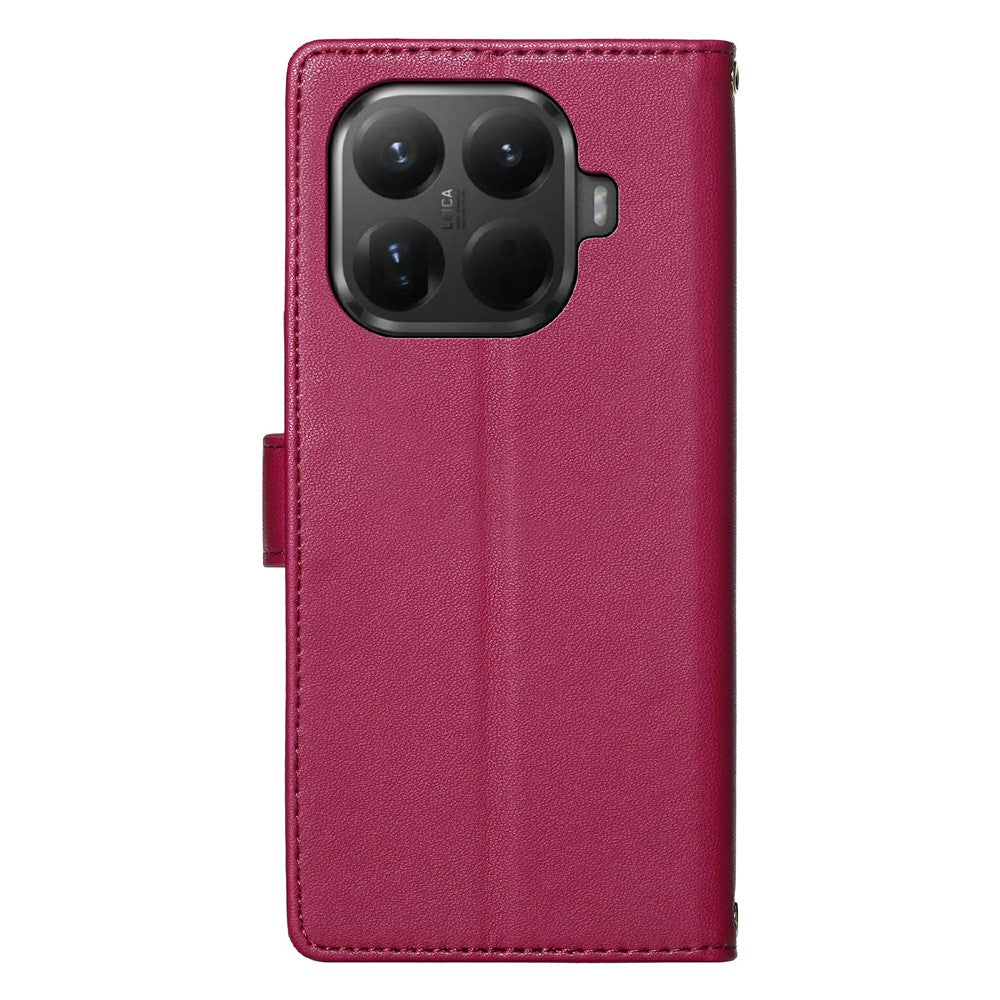 For Xiaomi 15T Pro Case Adorable Cat Pattern PU Leather Wallet Phone Cover with Wrist Strap