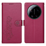 For Xiaomi 17 Ultra 5G Case Adorable Cat Pattern PU Leather Wallet Phone Cover with Wrist Strap