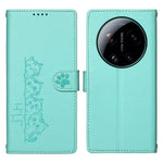 For Xiaomi 17 Ultra 5G Case Adorable Cat Pattern PU Leather Wallet Phone Cover with Wrist Strap