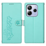 For Xiaomi Redmi Note 14 5G Case Adorable Cat Pattern PU Leather Wallet Phone Cover with Wrist Strap