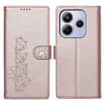 For Xiaomi Redmi Note 14 5G Case Adorable Cat Pattern PU Leather Wallet Phone Cover with Wrist Strap