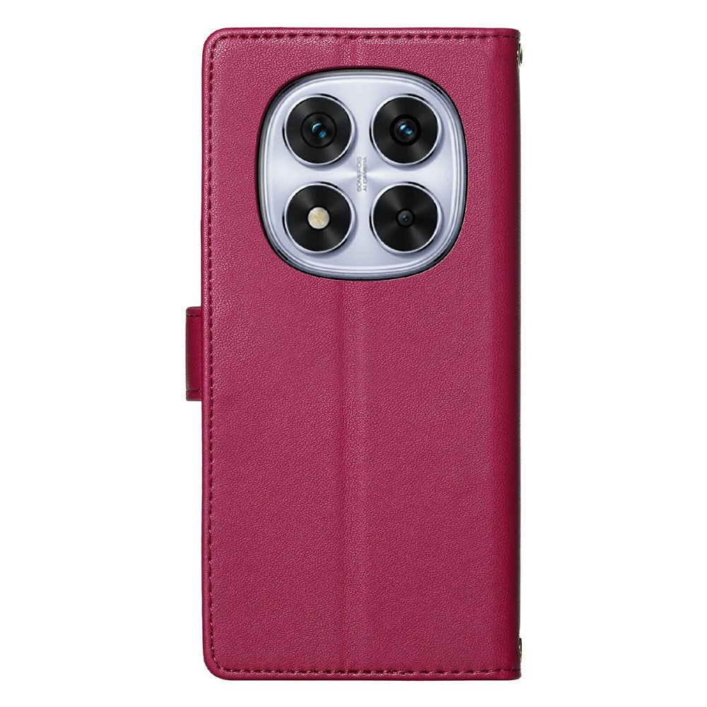 Xiaomi Redmi Note 14 Pro 5G / Poco X7 5G Skal Bedårande Kattmönster PU-läder Plånboksfodral med Handledsrem