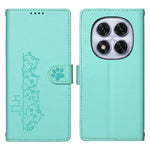 For Xiaomi Redmi Note 14 Pro 5G / Poco X7 5G Case Adorable Cat Pattern PU Leather Wallet Phone Cover with Wrist Strap