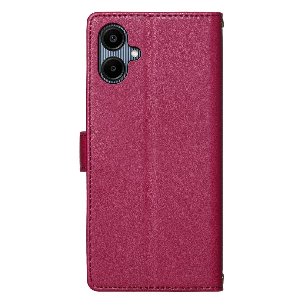 Til Samsung Galaxy A06 4G Etui Sødt Katte-mønster PU Læder Pung Telefoncover med Håndrem