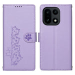 For OnePlus 15 5G Case Adorable Cat Pattern PU Leather Wallet Phone Cover with Wrist Strap
