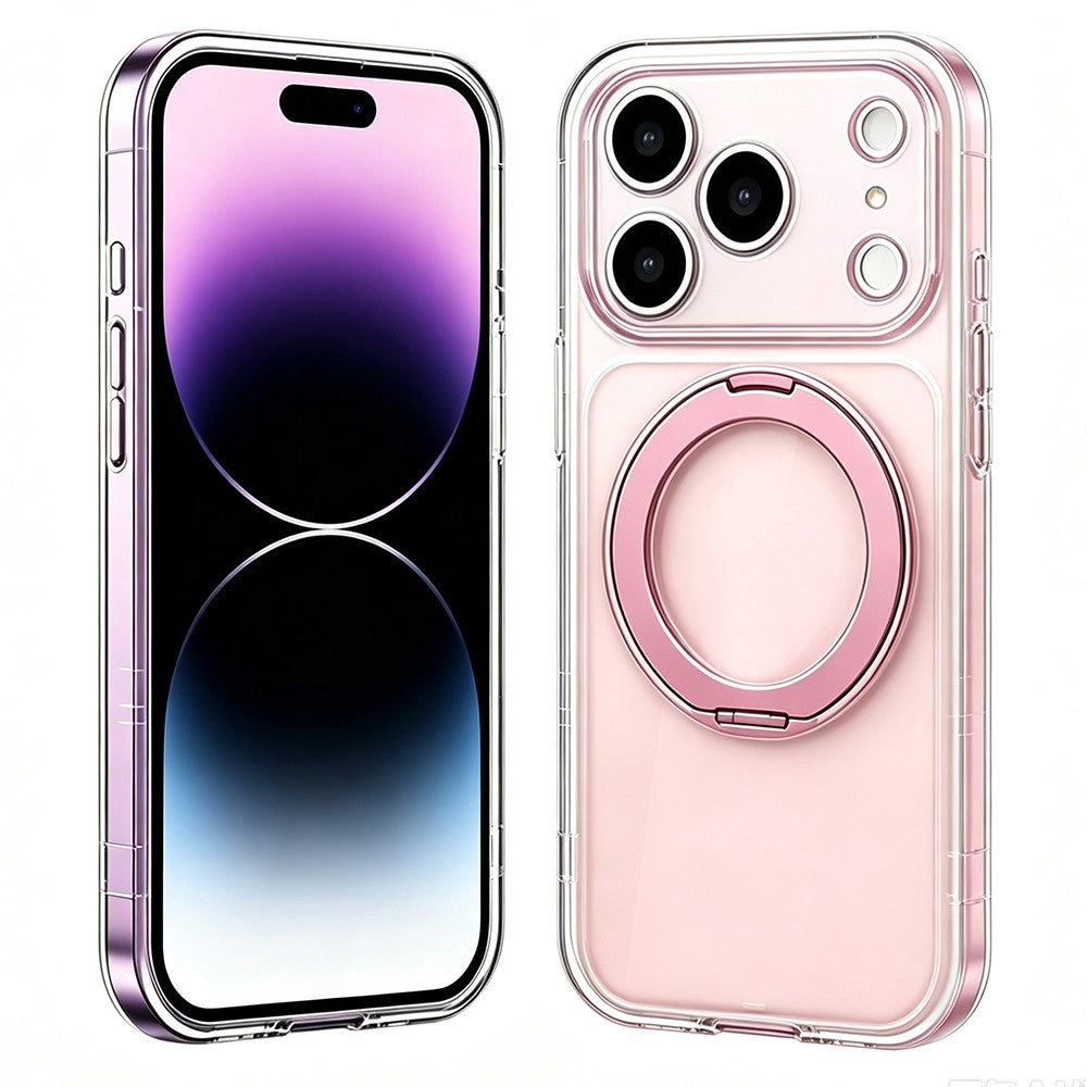For iPhone 18 Pro Max / 17 Pro Max Case Magnetic Ring Kicktand Shockproof TPU Phone Cover