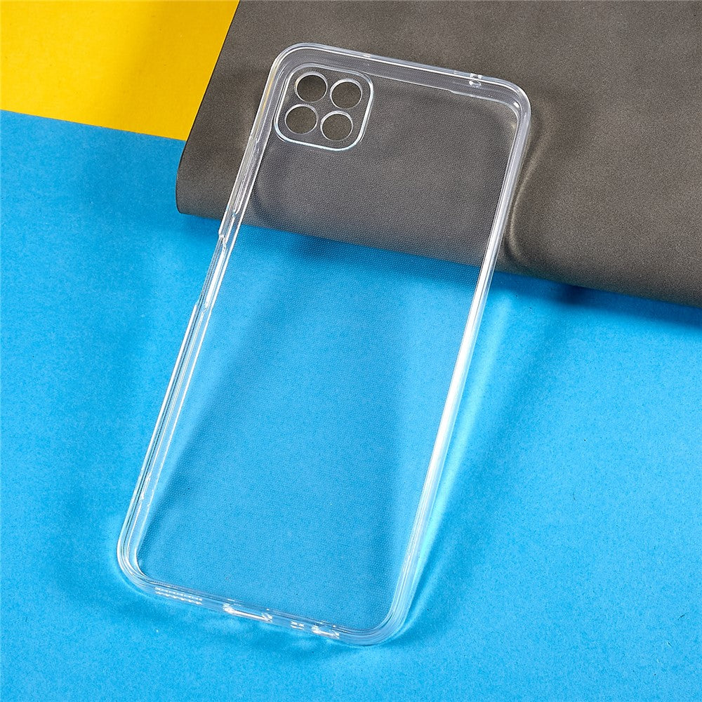Dustproof Phone Cover for Samsung Galaxy A22 5G (EU Version), 1.5mm Thickened HD Clear Phone Case Flexible TPU Phone Back Shell