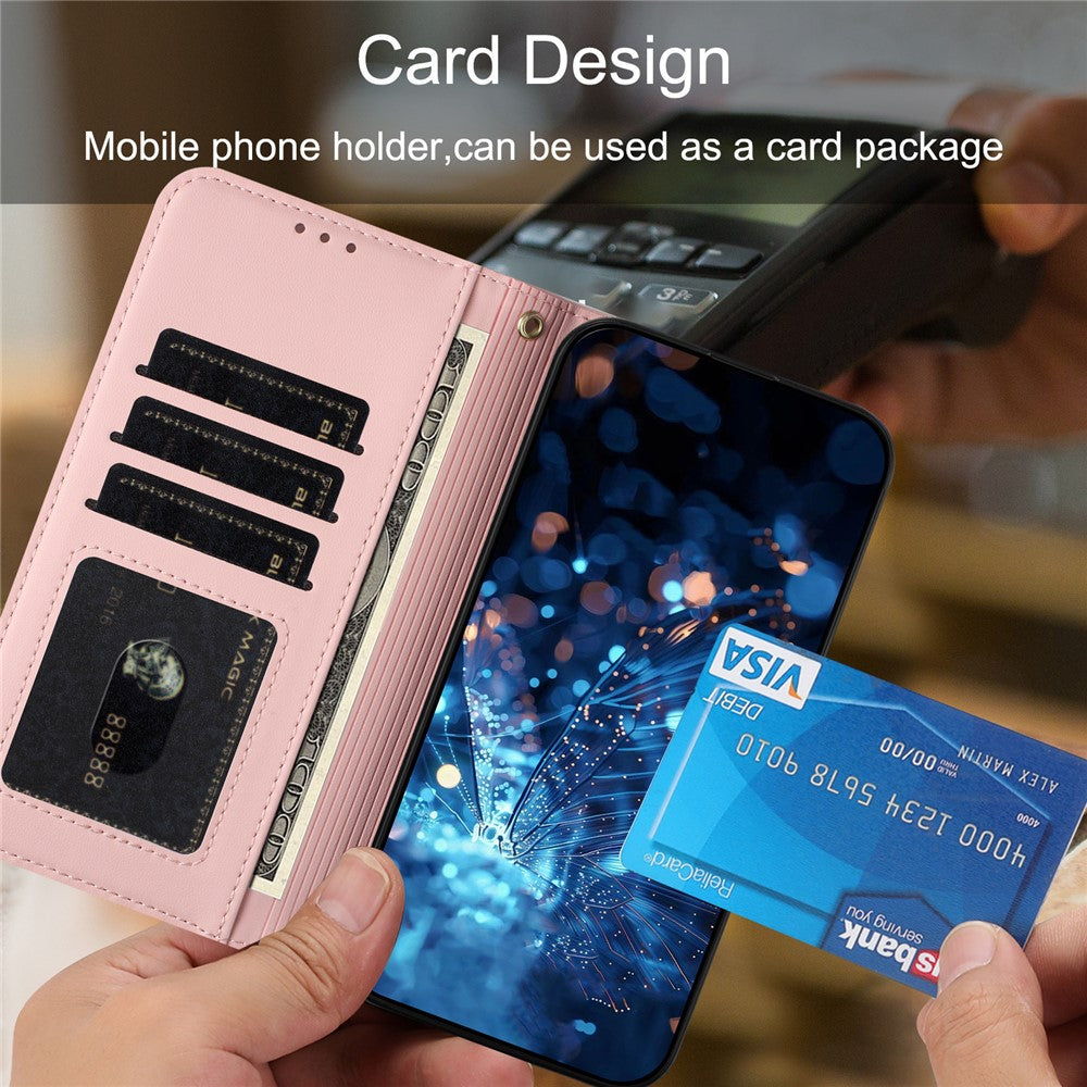 For Xiaomi Redmi Note 15 4G (Global)  /  Note 15 5G (Global)  /  Poco M8 5G Case Glitter Butterfly Zipper Pocket Stand Leather Phone Cover with Hand Strap / Shoulder Strap