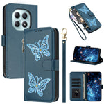 For Xiaomi Redmi Note 15 4G (Global)  /  Note 15 5G (Global)  /  Poco M8 5G Case Glitter Butterfly Zipper Pocket Stand Leather Phone Cover with Hand Strap / Shoulder Strap