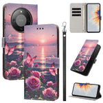 For Honor X9d 5G / Honor Magic8 Lite 5G / Honor X70 5G Case Pattern Printing PU Leather Flip Wallet Phone Cover with Wrist Strap