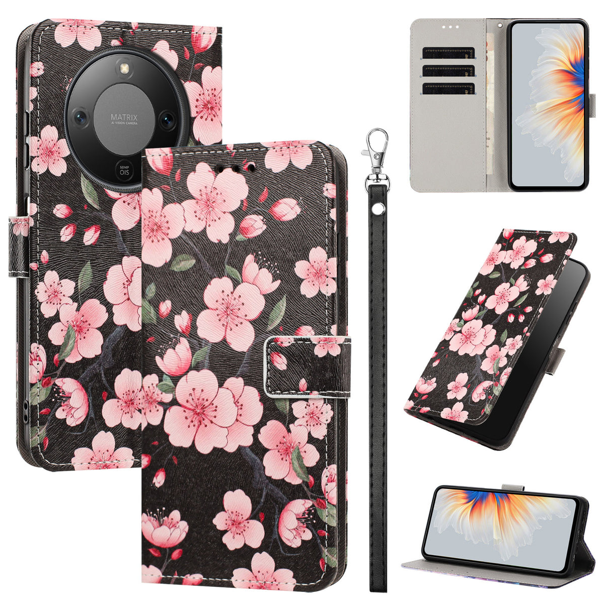 For Honor X9d 5G / Honor Magic8 Lite 5G / Honor X70 5G Case Pattern Printing PU Leather Flip Wallet Phone Cover with Wrist Strap