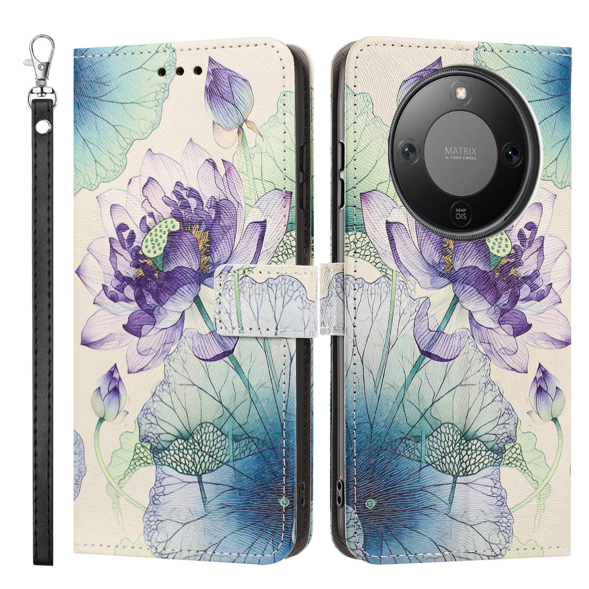 For Honor X9d 5G / Honor Magic8 Lite 5G / Honor X70 5G Case Pattern Printing PU Leather Flip Wallet Phone Cover with Wrist Strap