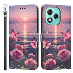 For Honor X70i / Honor X60i 5G / Honor 400 Lite 5G Case Pattern Printing PU Leather Flip Wallet Phone Cover with Wrist Strap