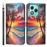 For Honor X70i / Honor X60i 5G / Honor 400 Lite 5G Case Pattern Printing PU Leather Flip Wallet Phone Cover with Wrist Strap