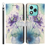 For Honor X70i / Honor X60i 5G / Honor 400 Lite 5G Case Pattern Printing PU Leather Flip Wallet Phone Cover with Wrist Strap