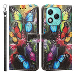 For Honor X70i / Honor X60i 5G / Honor 400 Lite 5G Case Pattern Printing PU Leather Flip Wallet Phone Cover with Wrist Strap