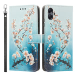 Til Samsung Galaxy A08 5G / A08 4G / A07 5G / A07 4G / A06 5G / A06 4G Etui med Mønstertryk, PU Læder Flip Cover med Kortholder og Håndledsrem