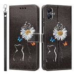 Til Samsung Galaxy A08 5G / A08 4G / A07 5G / A07 4G / A06 5G / A06 4G Etui med Mønstertryk, PU Læder Flip Cover med Kortholder og Håndledsrem