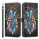 Til Samsung Galaxy A08 5G / A08 4G / A07 5G / A07 4G / A06 5G / A06 4G Etui med Mønstertryk, PU Læder Flip Cover med Kortholder og Håndledsrem