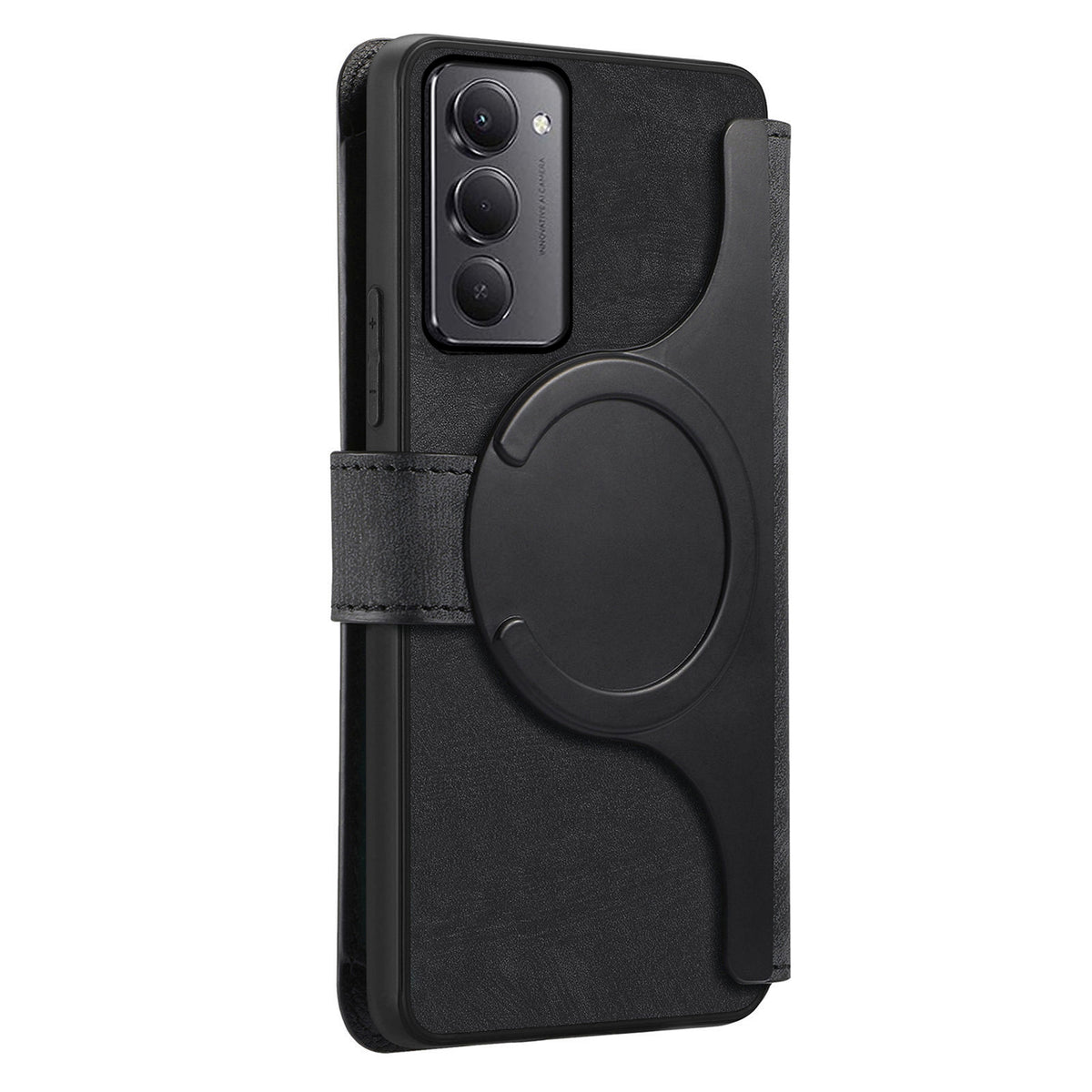 CASENEO för Xiaomi Redmi 15 4G (EU) (171 mm) / Xiaomi Redmi 15 5G (EU) (171 mm) fodral MW-02 avtagbart magnetiskt läderfodral med fällbart lock