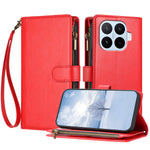 For Xiaomi 17T Leather Case Zipper Wallet Stand Shockproof Phone Cover with Wrist Strap