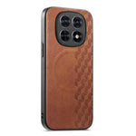 For Xiaomi Redmi Note 15 4G (Global) Magnetic Phone Case with Grid Pattern Protective PU Leather + PC Cover