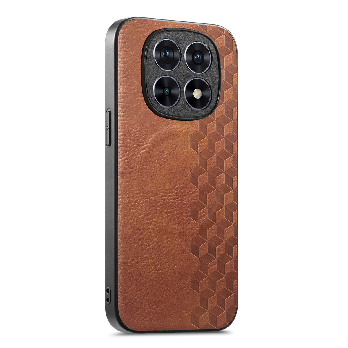 For Xiaomi Redmi Note 15 4G (Global) Magnetic Phone Case with Grid Pattern Protective PU Leather + PC Cover