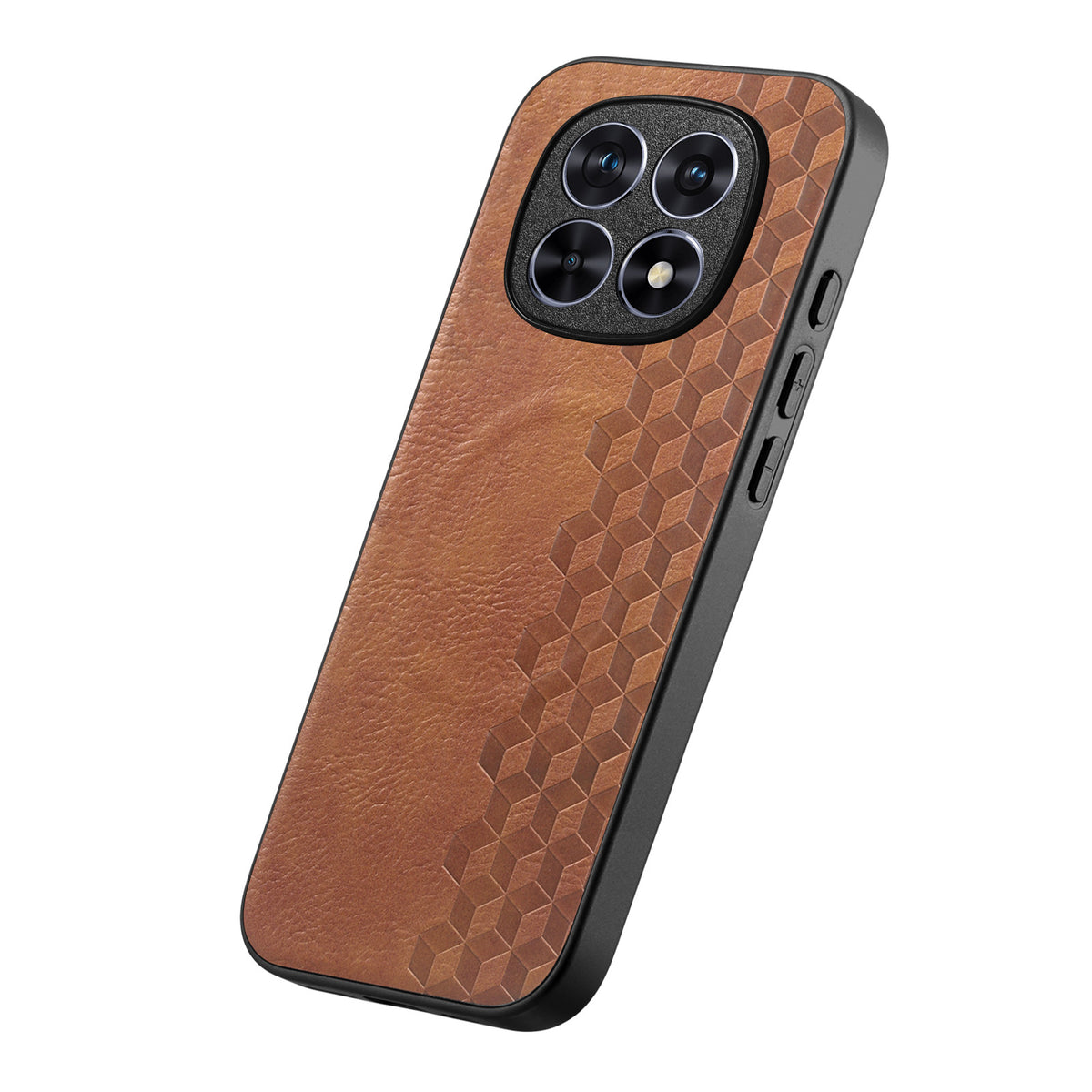 For Xiaomi Redmi Note 15 4G (Global) Magnetic Phone Case with Grid Pattern Protective PU Leather + PC Cover