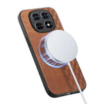 For Xiaomi Redmi Note 15 4G (Global) Magnetic Phone Case with Grid Pattern Protective PU Leather + PC Cover