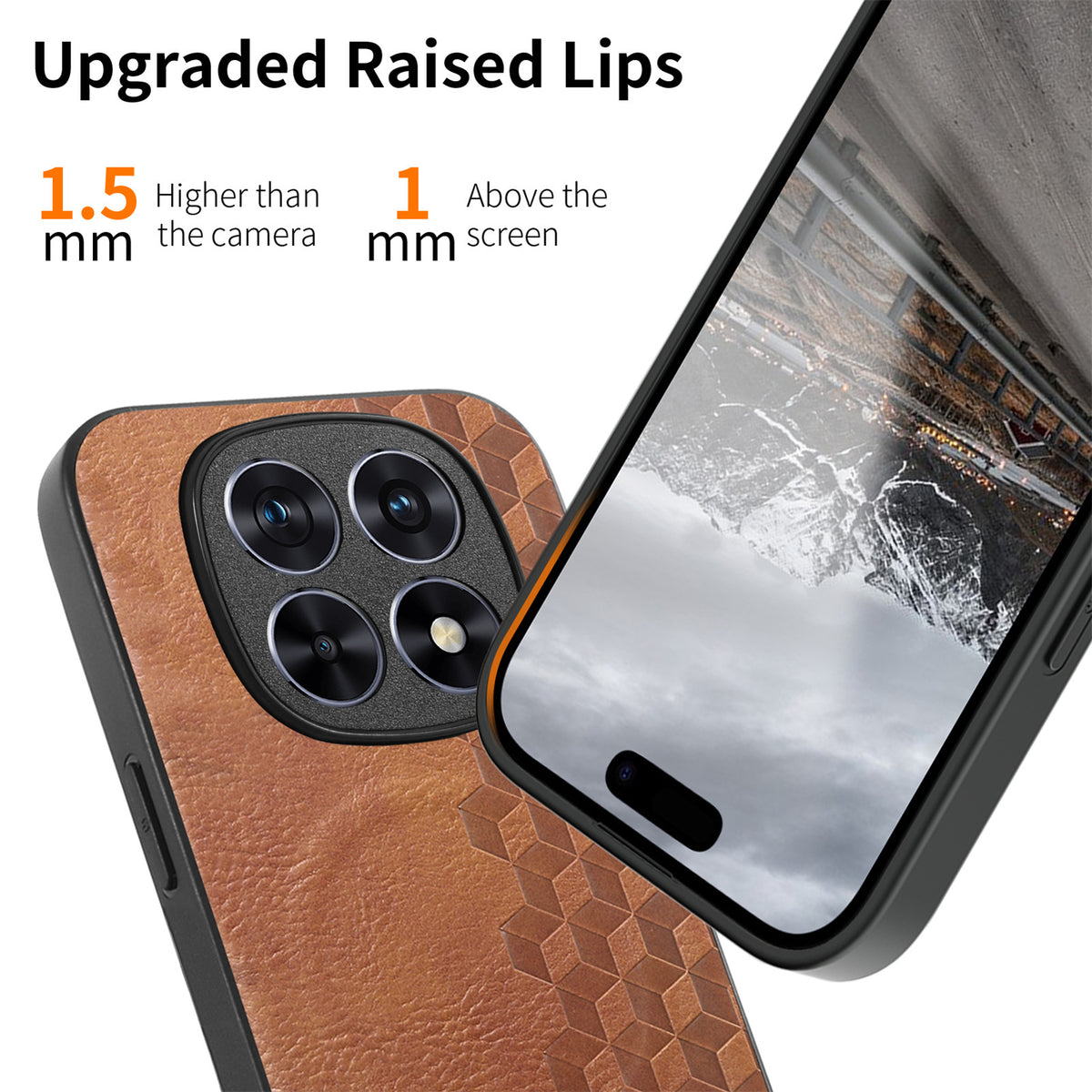 For Xiaomi Redmi Note 15 4G (Global) Magnetic Phone Case with Grid Pattern Protective PU Leather + PC Cover