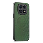 For Xiaomi Redmi Note 15 4G (Global) Magnetic Phone Case with Grid Pattern Protective PU Leather + PC Cover