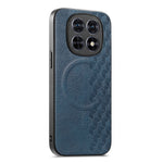 For Xiaomi Redmi Note 15 4G (Global) Magnetic Phone Case with Grid Pattern Protective PU Leather + PC Cover