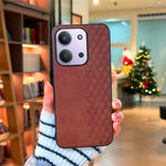 For Xiaomi Redmi 15C 5G (EU) (173mm) / Xiaomi Redmi 15C 4G (EU) (173mm) Magnetic Phone Case with Grid Pattern Protective PU Leather + PC Cover