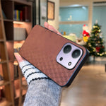 For Xiaomi Redmi 15C 5G (EU) (173mm) / Xiaomi Redmi 15C 4G (EU) (173mm) Magnetic Phone Case with Grid Pattern Protective PU Leather + PC Cover