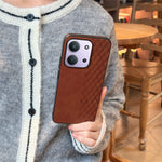 For Xiaomi Redmi 15C 5G (EU) (173mm) / Xiaomi Redmi 15C 4G (EU) (173mm) Magnetic Phone Case with Grid Pattern Protective PU Leather + PC Cover