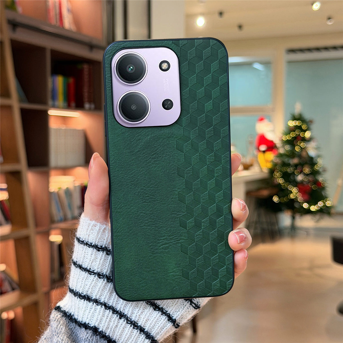For Xiaomi Redmi 15C 5G (EU) (173mm) / Xiaomi Redmi 15C 4G (EU) (173mm) Magnetic Phone Case with Grid Pattern Protective PU Leather + PC Cover
