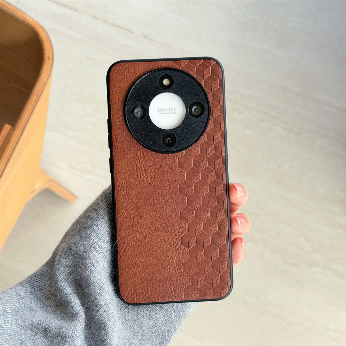 For Honor X70 5G / Honor X9d 5G / Honor Magic8 Lite 5G Magnetic Phone Case with Grid Pattern Protective PU Leather + PC Cover