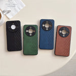 For Honor X70 5G / Honor X9d 5G / Honor Magic8 Lite 5G Magnetic Phone Case with Grid Pattern Protective PU Leather + PC Cover