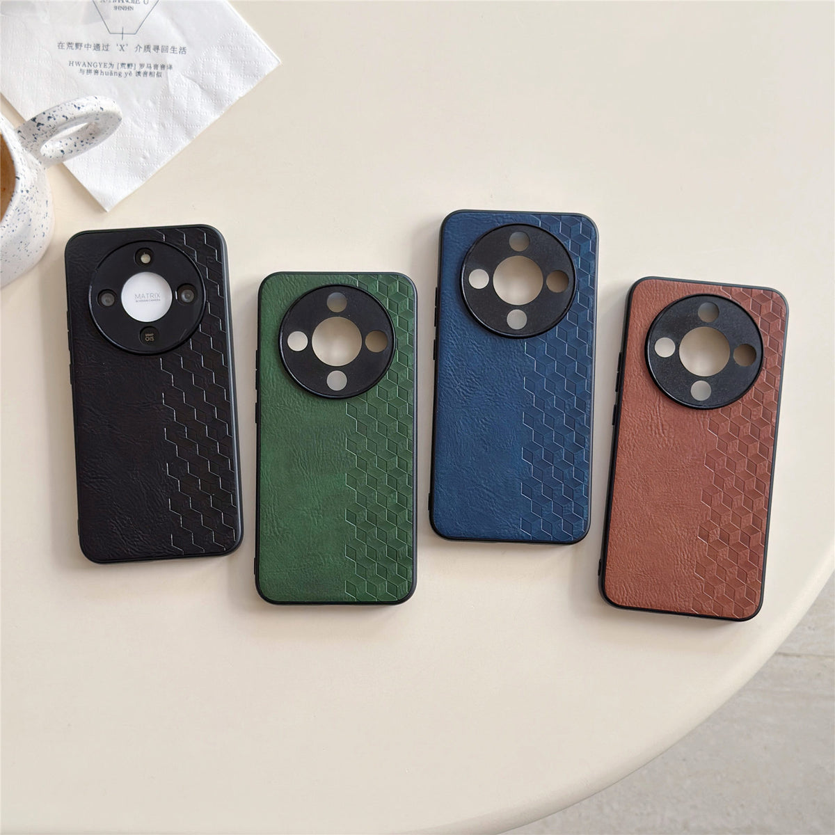 For Honor X70 5G / Honor X9d 5G / Honor Magic8 Lite 5G Magnetic Phone Case with Grid Pattern Protective PU Leather + PC Cover