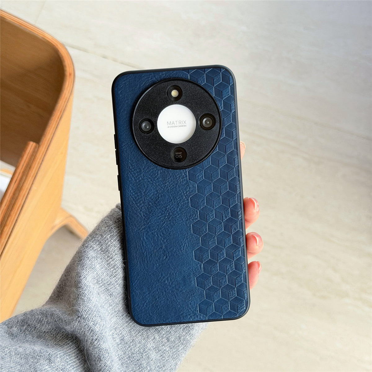 For Honor X70 5G / Honor X9d 5G / Honor Magic8 Lite 5G Magnetic Phone Case with Grid Pattern Protective PU Leather + PC Cover