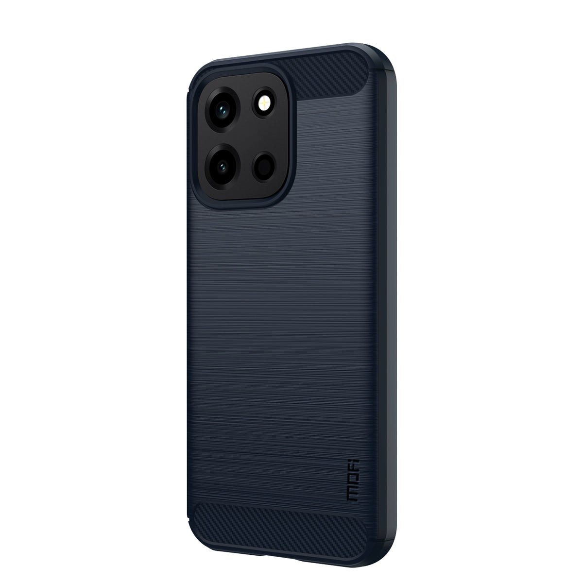 MOFI til OnePlus Turbo 6V 5G / OnePlus Nord 6 5G / OnePlus Turbo 6 5G-bagcover med børstet struktur, kulfiber og blødt TPU-cover