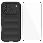 WANLONFENG for Honor 600 Pro 5G TPU Case  HD Series Anti Slip Phone Cover with Tempered Glass