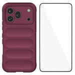 WANLONFENG for Honor 600 Pro 5G TPU Case  HD Series Anti Slip Phone Cover with Tempered Glass