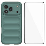 WANLONFENG for Honor 600 Pro 5G TPU Case  HD Series Anti Slip Phone Cover with Tempered Glass